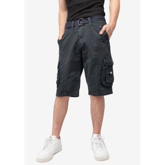 X RAY Mens Navy Blue Knee Length Cargo Shorts 12.5" Inseam Waist 40 NEW - Picture 1 of 15